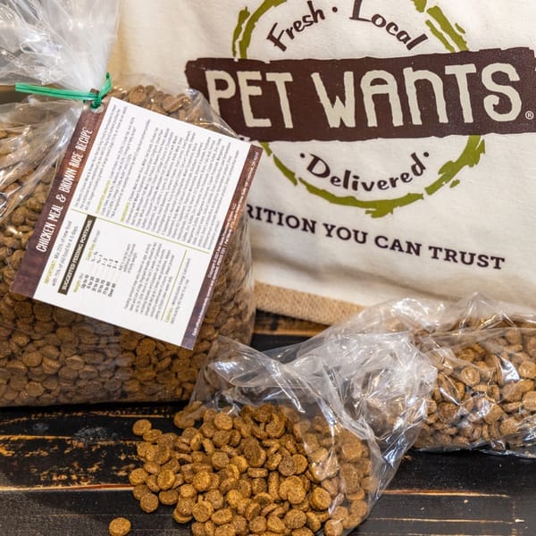 A bag of Pet Wants fresh pet food